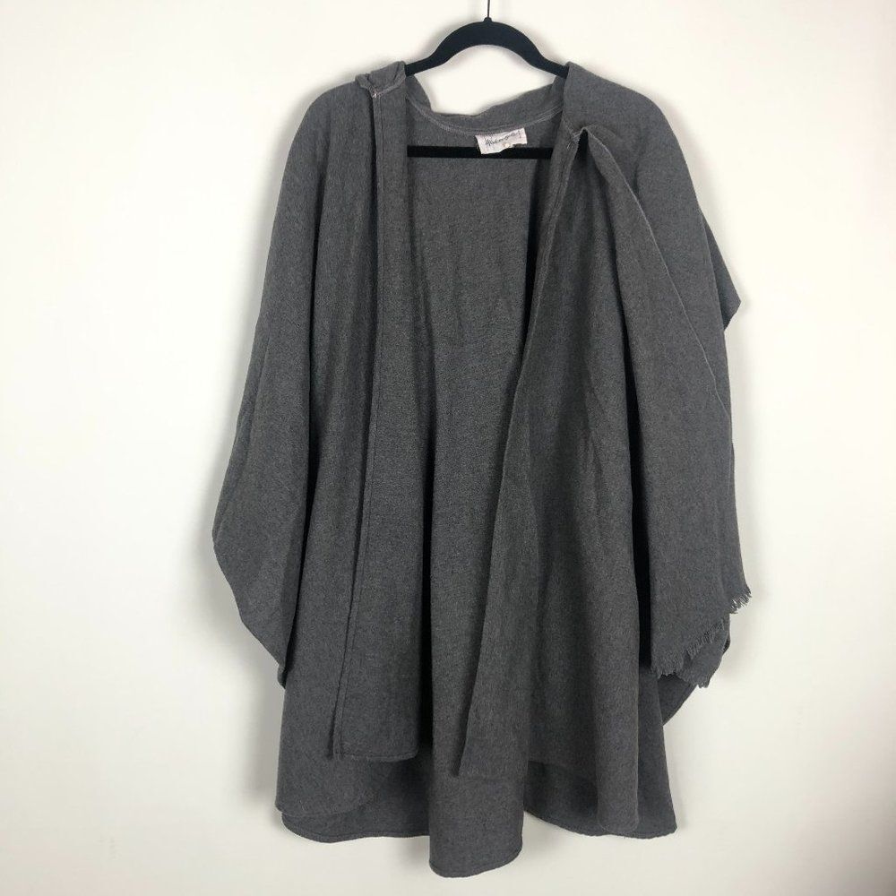 Vintage Mademoiselle Gray Wrap Wool Blend Shawl Cloak